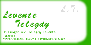 levente telegdy business card